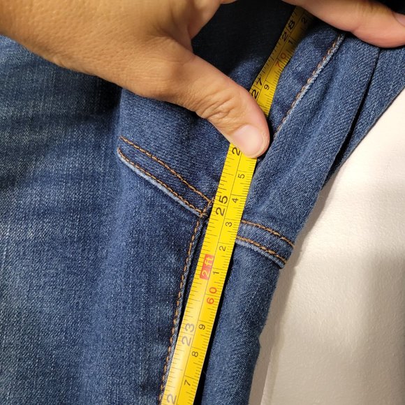 Time and Tru Denim Blue Jeans High Rise Skinny Slim Womens Plus Size 16 Petite - Picture 9 of 12